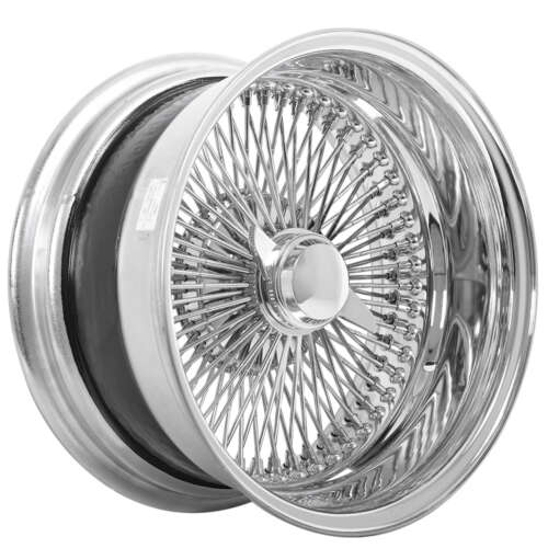 13×7″ LA Wire Wheels Reverse 100-Spoke Straight Lace Chrome Rims