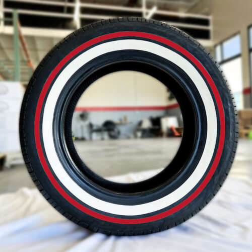 195/65R15 Whitewall and Red Stripe Tires True whitewall Tires Single