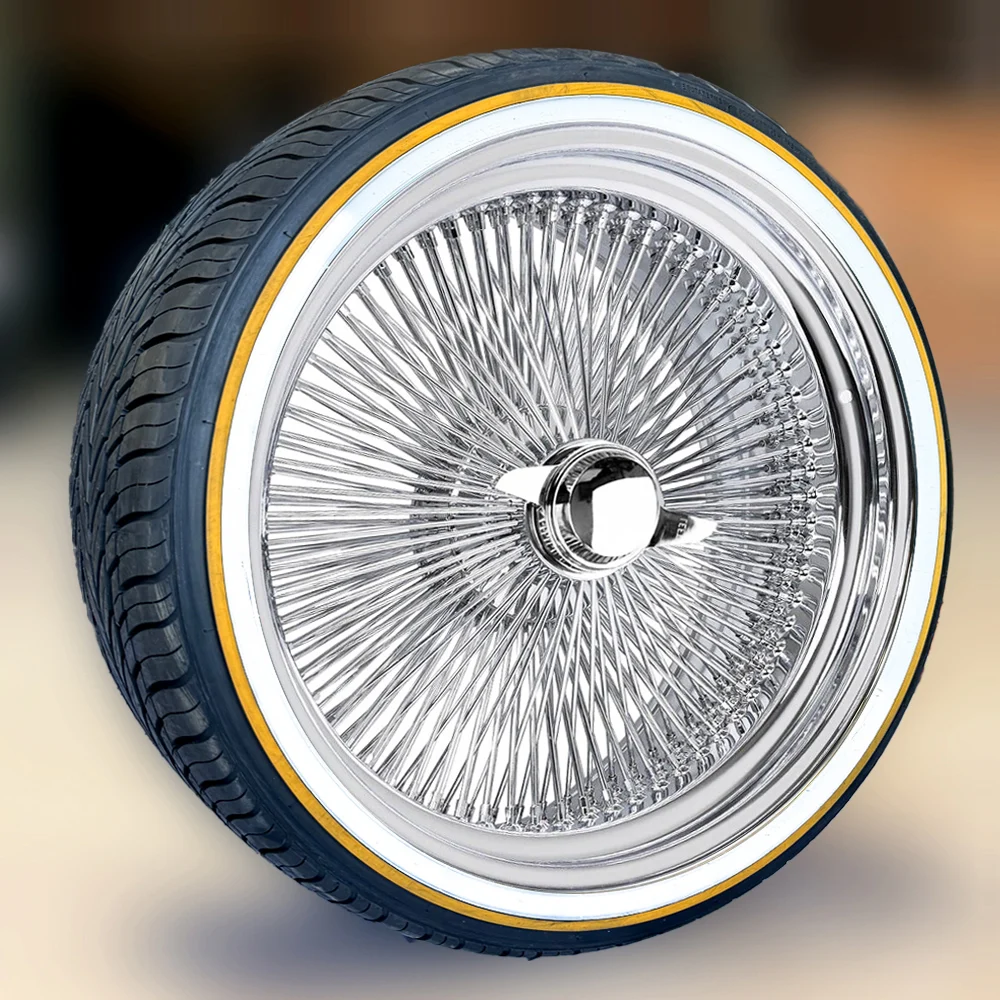 24X10 Standard Chrome 204 Spoke Wire Wheels + Vogue Tires (305/35R24) – Set of 4