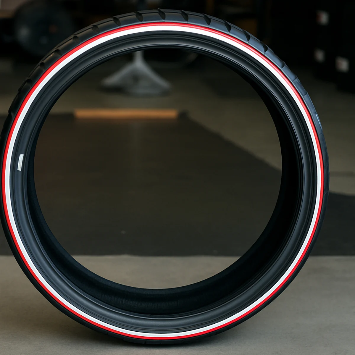 275/25R26 Whitewall and Red Stripe Tire Custom Made | Low Profile for Show Cars